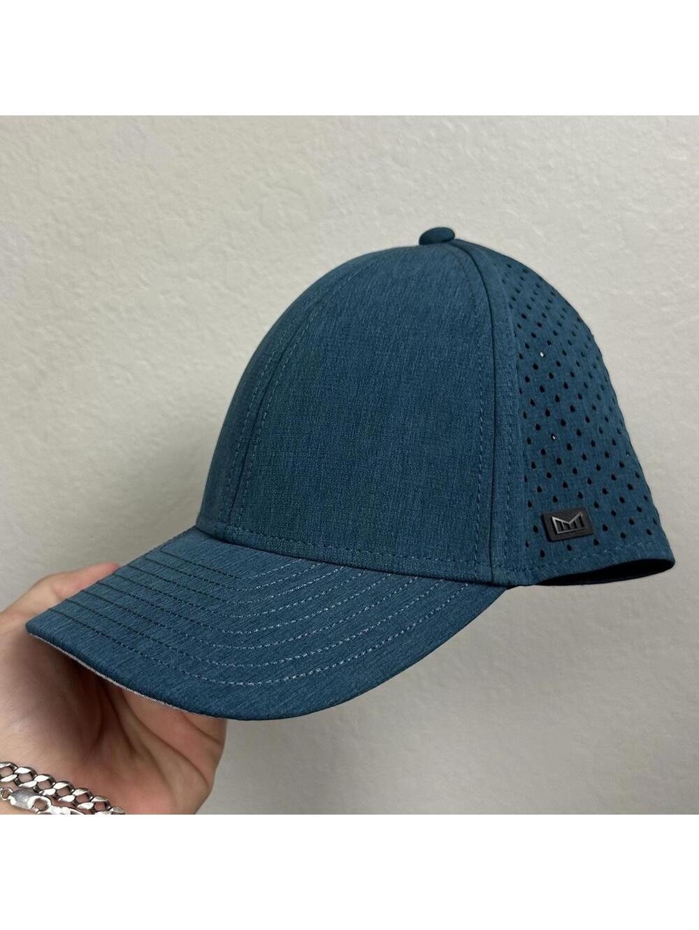 Melin A-Game Hydro Hat Snapback Heather Ocean Water Resistant Vented Golf Sz CL